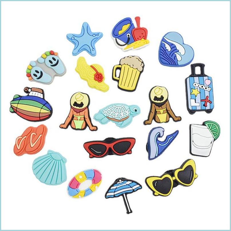 Shoe Parts Accessories Pvc Beach Holiday Shoe Deocoration Charm Accessories Jibitz For Croc Charms Clog Buttons Drop Delivery Shoes Dh6E5
Shoe Parts Accessories Pvc Beach Holiday Shoe Deocoration Charm Accessories Jibitz For Croc Charms Clog Buttons Drop Delivery Shoes Dh6E5