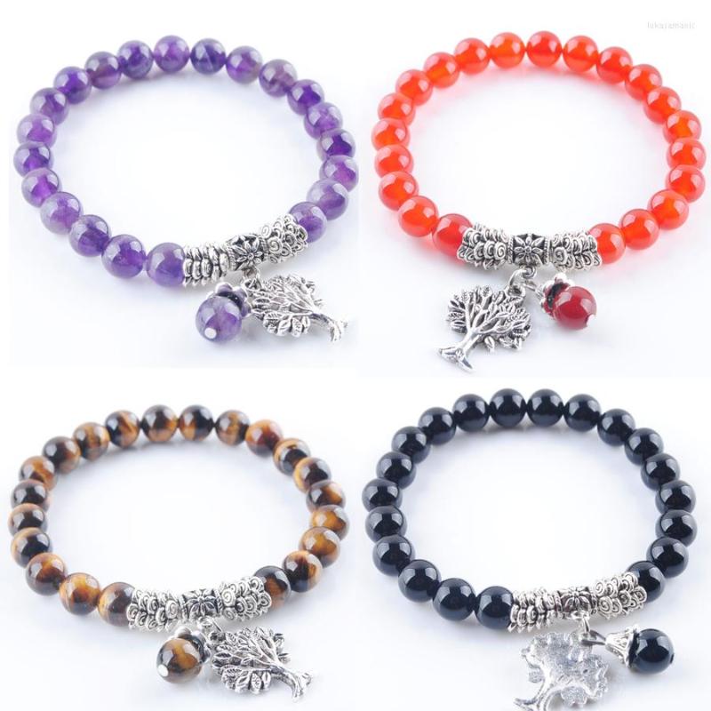 Strand Natural Gem Stone 8mm Beads Women Stretch Bracelet Healing Reiki Tree Of Life Charm Meditation Jewelry 7 Inches TBK324
Strand Natural Gem Stone 8mm Beads Women Stretch Bracelet Healing Reiki Tree Of Life Charm Meditation Jewelry 7 Inches TBK324