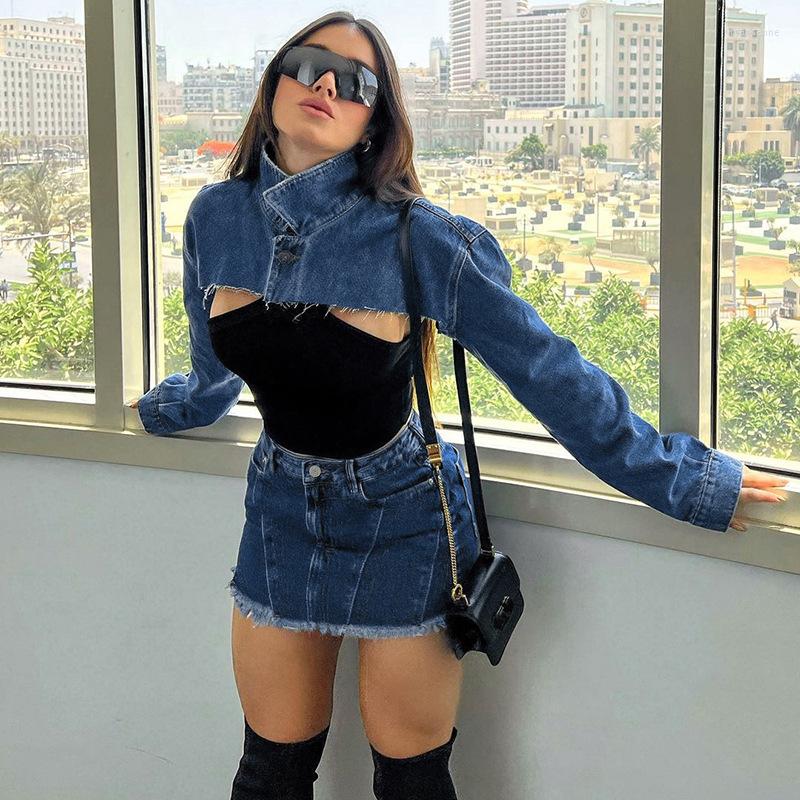 Women' Jackets Europe America Chic Women High End Unique Design Short Version Denim Coat Long Sleeve Solid Color Streetwear Hip Hop Cool, Blue
Women' Jackets Europe America Chic Women High End Unique Design Short Version Denim Coat Long Sleeve Solid Color Streetwear Hip Hop Cool, Blue