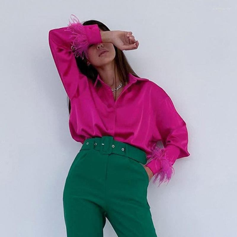 Women' Blouses 2022 Women' Autumn Solid Color Fashionable And Casual All-match Ice Silk Feather Stitching Shirt Women, Green
Women' Blouses 2022 Women' Autumn Solid Color Fashionable And Casual All-match Ice Silk Feather Stitching Shirt Women, Green