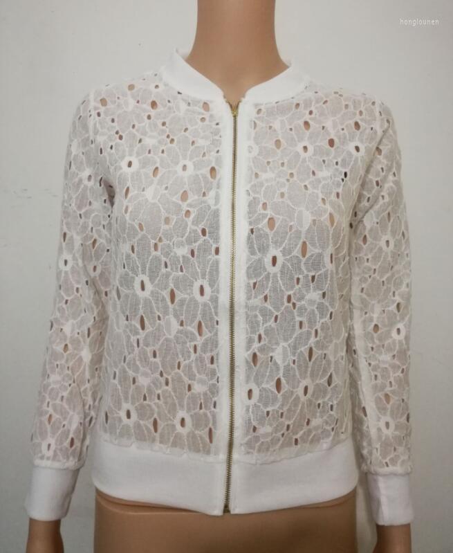 Women' Jackets Bomber Jacket White Black Lace Sunscreen Cardigan Shirt Short Women AutumnThin Hollow Out Coat Female Casual Outwear
Women' Jackets Bomber Jacket White Black Lace Sunscreen Cardigan Shirt Short Women AutumnThin Hollow Out Coat Female Casual Outwear