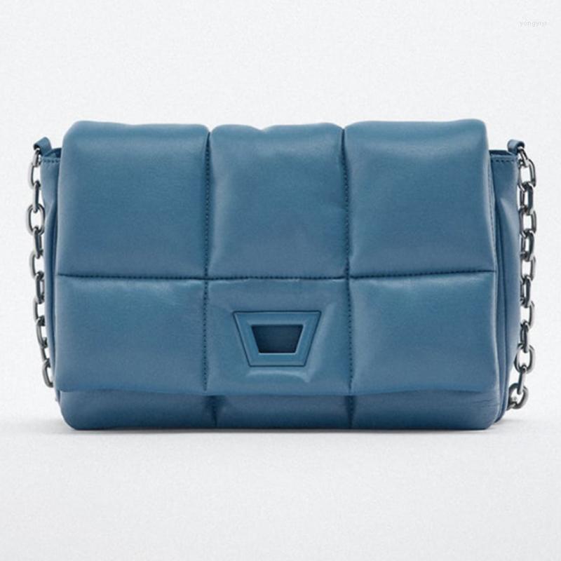 Evening Bags Simple Design Down Padded Women Bag Fashion Quilted Soft Leather Shoulder Phone Purse Flap Tote Solid Handbags, Blue
Evening Bags Simple Design Down Padded Women Bag Fashion Quilted Soft Leather Shoulder Phone Purse Flap Tote Solid Handbags, Blue