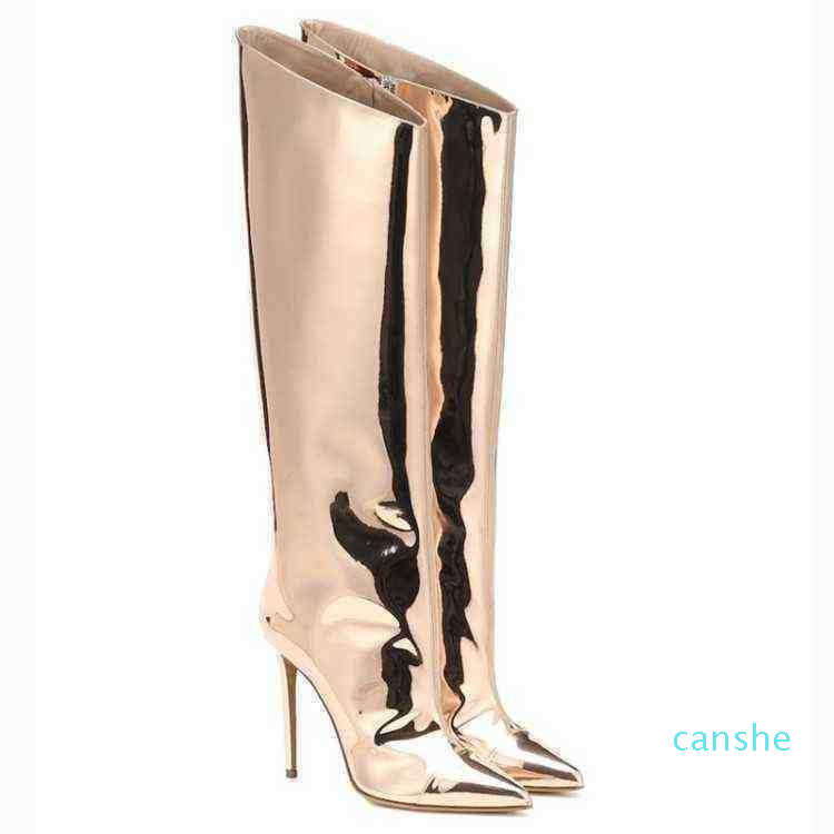 Women Boots Pointed Thin High Heeled Middle Tube Fashionable Metal Leather Hate Day 12 Cm Large Knee Women's 07091011, Dark green
Women Boots Pointed Thin High Heeled Middle Tube Fashionable Metal Leather Hate Day 12 Cm Large Knee Women's 07091011, Dark green