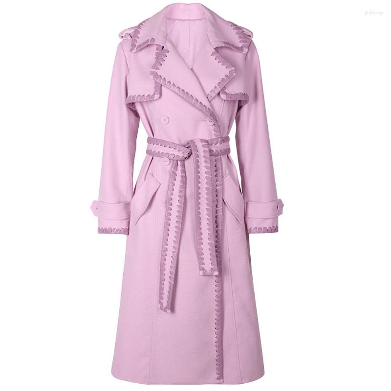 Women' Leather YOLOAgain 2022 Autumn Double Breasted Elegant Long Trench Coat Women Real Ladies, Lavender
Women' Leather YOLOAgain 2022 Autumn Double Breasted Elegant Long Trench Coat Women Real Ladies, Lavender