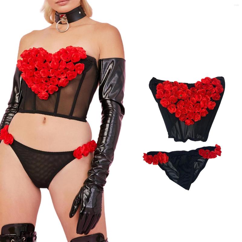 Women' Tracksuits Women Lingerie Tanks Tops Briefs Flower Heart Decoration Short Style Charm Summer Clothing, Black
Women' Tracksuits Women Lingerie Tanks Tops Briefs Flower Heart Decoration Short Style Charm Summer Clothing, Black