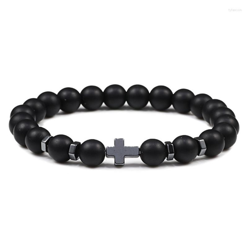 Strand Natural 8mm Wood Bead Lava Matte Stone Cross Elasticity Bracelet Meditation Prayer Charm Men Women Yoga Jewelry
Strand Natural 8mm Wood Bead Lava Matte Stone Cross Elasticity Bracelet Meditation Prayer Charm Men Women Yoga Jewelry