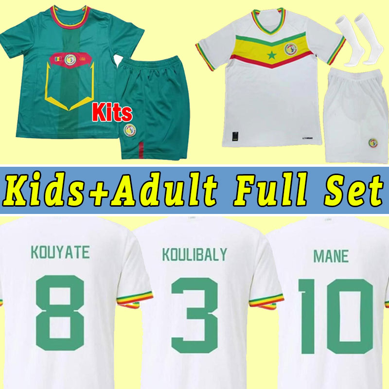 2022 Senegal soccer jersey world national team Cup 2023 KOULIBALY GUEYE KOUYATE SARR 22 23 football shirt men home away Full Set kits adult kids