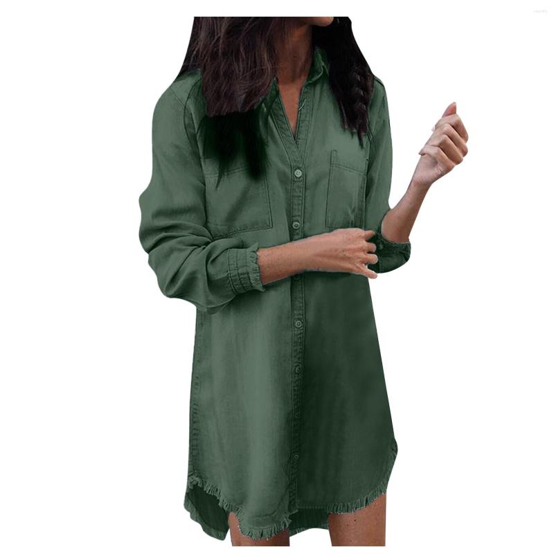 Women' Jackets Women Fall Long Shirt Vintage Solid Color Button Casual Blouse With Pockets Jacket, Blue
Women' Jackets Women Fall Long Shirt Vintage Solid Color Button Casual Blouse With Pockets Jacket, Blue
