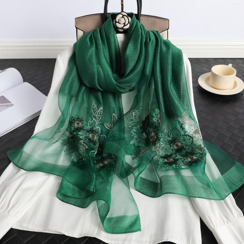 Scarves Winter Silk Wool Scarf Women Foulard Autumn Embroidery Flower With Beads Pashmina Shawls And WrapsBlanket Hijab
Scarves Winter Silk Wool Scarf Women Foulard Autumn Embroidery Flower With Beads Pashmina Shawls And WrapsBlanket Hijab