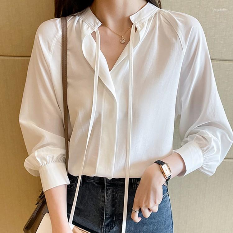 Women's Blouses Bow V-Neck Solid Color Blouse Femme 2022 Autumn Women Office Lady Long Sleeve Retro Casual Loose Shirts Top Woman Clothes, Photo color
Women's Blouses Bow V-Neck Solid Color Blouse Femme 2022 Autumn Women Office Lady Long Sleeve Retro Casual Loose Shirts Top Woman Clothes, Photo color
