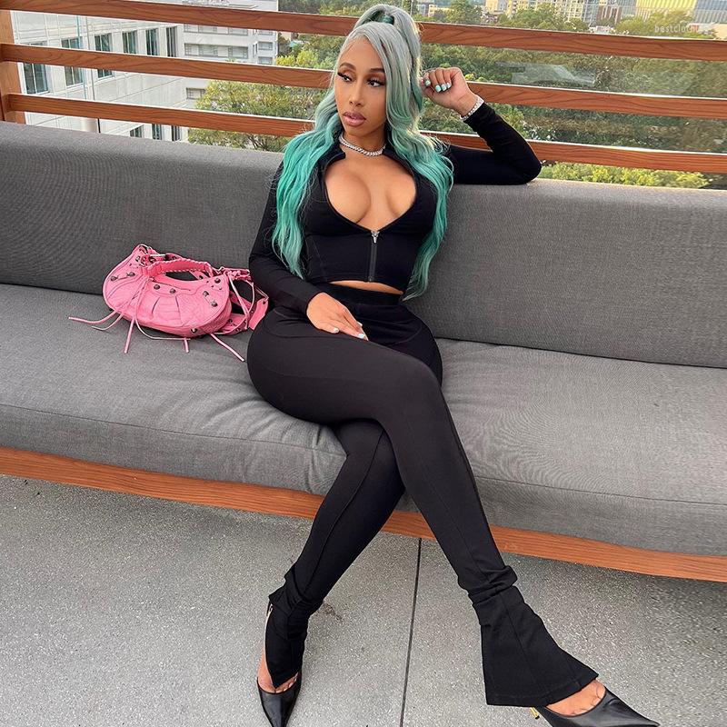 Active Sets Women Yoga Set Solid Zipper Stand Collar Crop Top Long Sleeve Casual Coat Fitness Suit Pants Clothes For Leggings, Black
Active Sets Women Yoga Set Solid Zipper Stand Collar Crop Top Long Sleeve Casual Coat Fitness Suit Pants Clothes For Leggings, Black