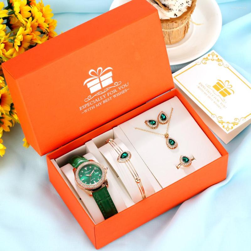 Wristwatches Exquisite Watches Birthday Present For Woman Anniversary Gift To Wife Quartz Watch Jewelry Set With Box Presente Para Mulheres, Gift set c
Wristwatches Exquisite Watches Birthday Present For Woman Anniversary Gift To Wife Quartz Watch Jewelry Set With Box Presente Para Mulheres, Gift set c