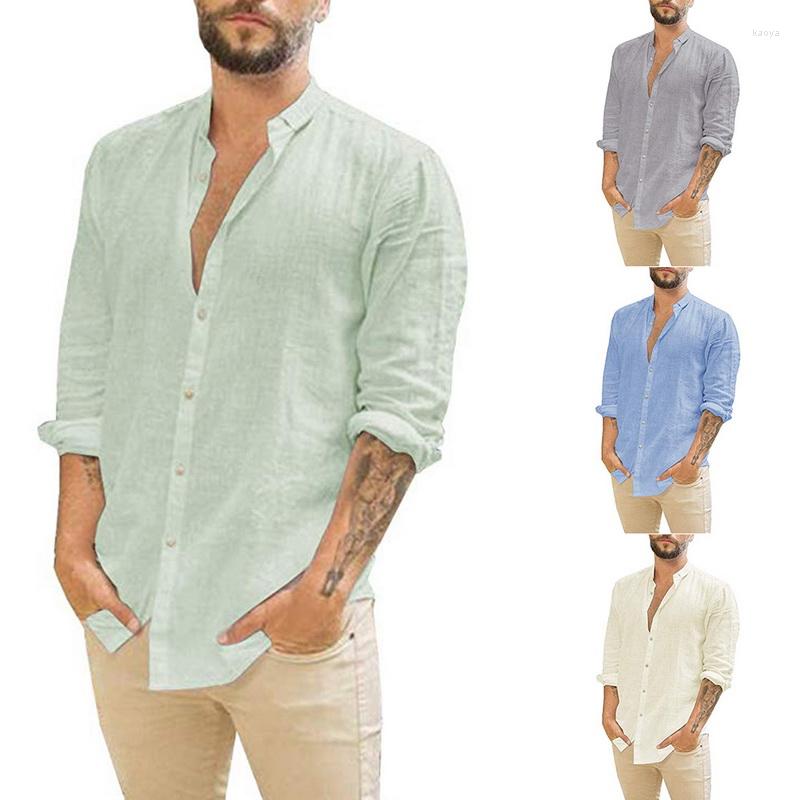 Men's Casual Shirts Men's Long-Sleeved Summer Solid Color Stand-Up Collar Beach Style Plus Size 3XL, Yy99-3
Men's Casual Shirts Men's Long-Sleeved Summer Solid Color Stand-Up Collar Beach Style Plus Size 3XL, Yy99-3