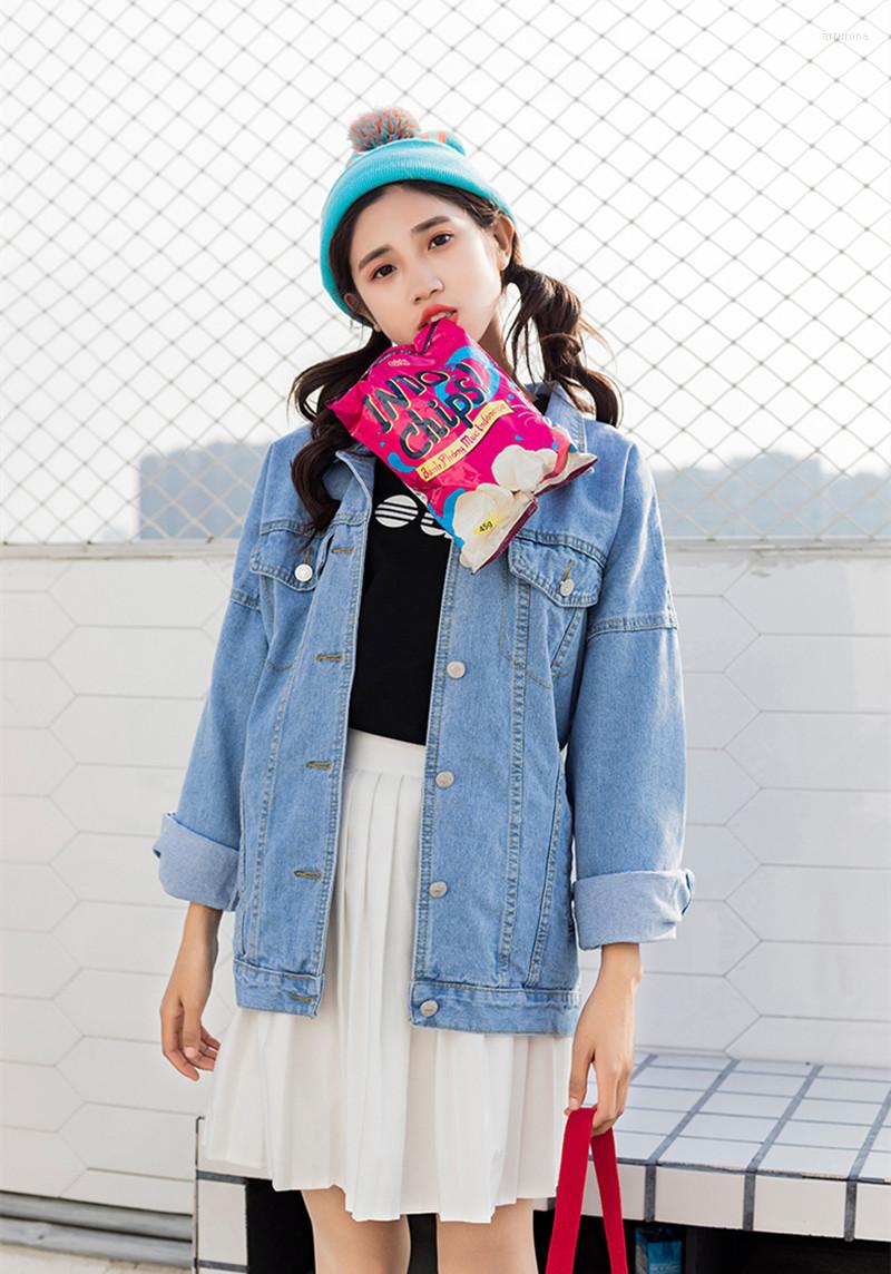 Women' Jackets 2022 Spring Summer Women Ladies Long Sleeve Boyfriend Denim Jacket Metal Button Jean Vintage Coat Outwear Harajuku Oversize, Light blue
Women' Jackets 2022 Spring Summer Women Ladies Long Sleeve Boyfriend Denim Jacket Metal Button Jean Vintage Coat Outwear Harajuku Oversize, Light blue
