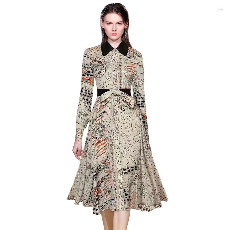 Casual Dresses Spring Fall Runway Women' Long Sleeve V Neck Lace Up Slim Floral Print Vintage A-Line Elegant Irregular Office Party, Picture color
Casual Dresses Spring Fall Runway Women' Long Sleeve V Neck Lace Up Slim Floral Print Vintage A-Line Elegant Irregular Office Party, Picture color