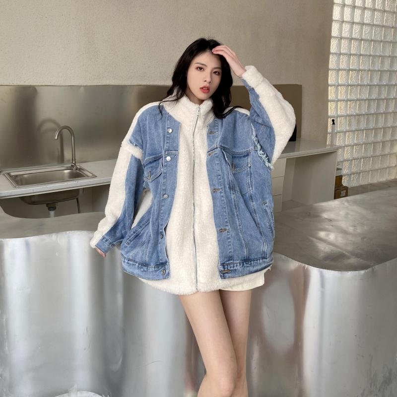 Women' Down 2022 Winter Women' Jacket Lamb Wool Splice Denim Casual Thick Coat Fashion Snow Basic, Beige
Women' Down 2022 Winter Women' Jacket Lamb Wool Splice Denim Casual Thick Coat Fashion Snow Basic, Beige