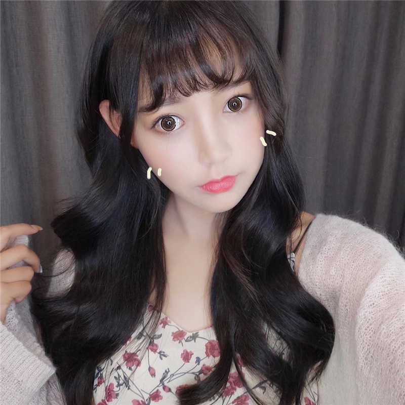 Hair Lace Wigs Female Japan and South Korea Air Bangs Long Hair Big Wave Net Red Live Broadcast with Goods the Same Wig, Black
Hair Lace Wigs Female Japan and South Korea Air Bangs Long Hair Big Wave Net Red Live Broadcast with Goods the Same Wig, Black