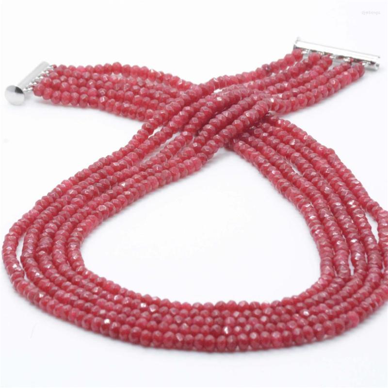 Pendants 5 Rows Natural Stone Red Rubys 2x4mm Abacus Beads Women Jewelry Necklace Accessories Wedding Festival Gift 17-21.5inch Y670
Pendants 5 Rows Natural Stone Red Rubys 2x4mm Abacus Beads Women Jewelry Necklace Accessories Wedding Festival Gift 17-21.5inch Y670