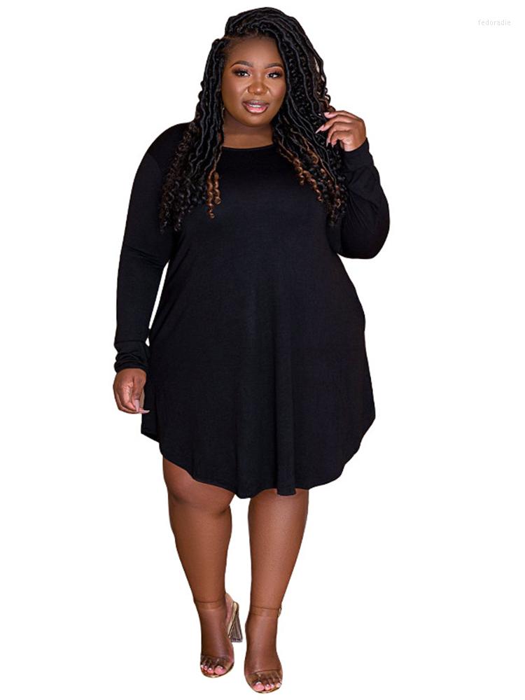 Plus Size Dresses 4XL Short Dress Women O Neck Full Sleeve Ropa Mujer Autumn Solid Fashion Loose Casual Oversize Vestidos 2022, Black
Plus Size Dresses 4XL Short Dress Women O Neck Full Sleeve Ropa Mujer Autumn Solid Fashion Loose Casual Oversize Vestidos 2022, Black