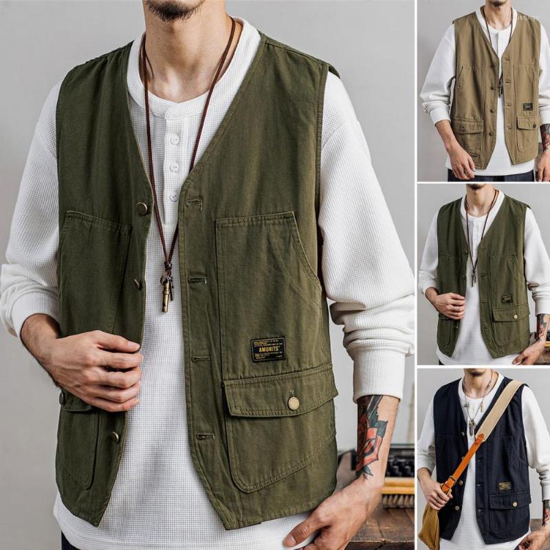 Men's Vests Male Stylish Pure Color Relaxed Fit Vest Spring Autumn Fishing Jacket V Neck For Camping, Khaki
Men's Vests Male Stylish Pure Color Relaxed Fit Vest Spring Autumn Fishing Jacket V Neck For Camping, Khaki