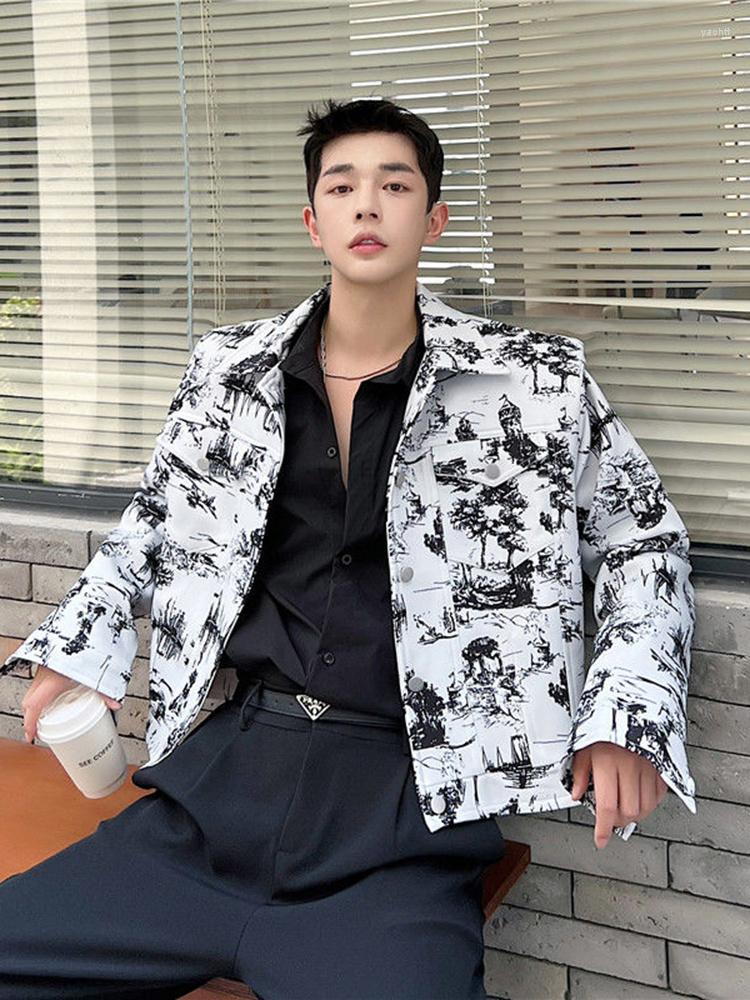 Men's Jackets Autumn Coat Men Short Trend Fashion Splashing Printing Niche Silhouette Shoulder Jacket 2023 Long Sleeve Male Tops, As shown in figure
Men's Jackets Autumn Coat Men Short Trend Fashion Splashing Printing Niche Silhouette Shoulder Jacket 2023 Long Sleeve Male Tops, As shown in figure