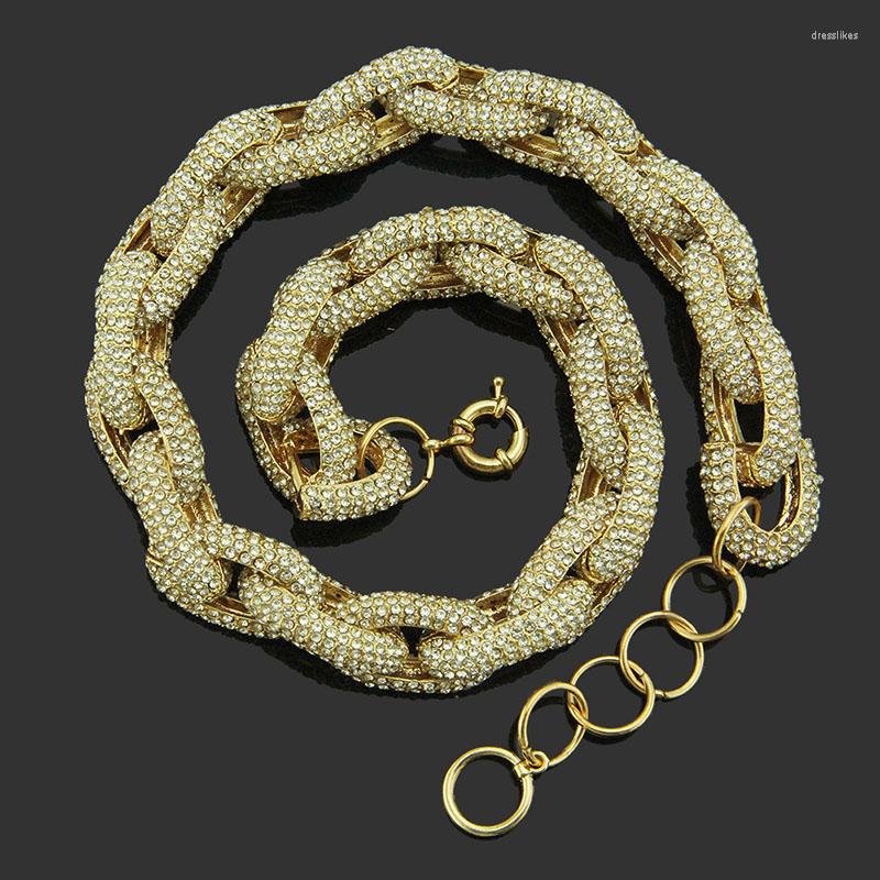 Chains Hip Hop Rhinestones Paved Bling Iced Out Big Heavy Oval Link Chain Necklaces For Men Rapper Jewelry Gold Silver Color Gifts
Chains Hip Hop Rhinestones Paved Bling Iced Out Big Heavy Oval Link Chain Necklaces For Men Rapper Jewelry Gold Silver Color Gifts
