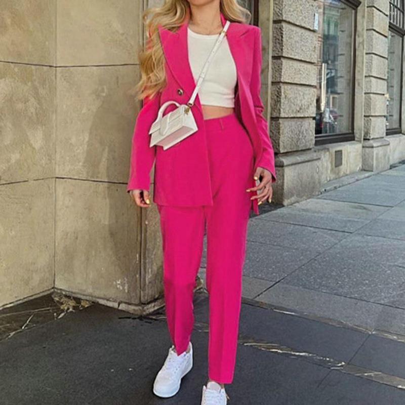 Women' Two Piece Pants 2 Pcs/Set Women Blazer Set Solid Color Turn-down Collar Anti-wrinkle Formal Loose Warm High Waist Pockets Coat Suit, Green
Women' Two Piece Pants 2 Pcs/Set Women Blazer Set Solid Color Turn-down Collar Anti-wrinkle Formal Loose Warm High Waist Pockets Coat Suit, Green