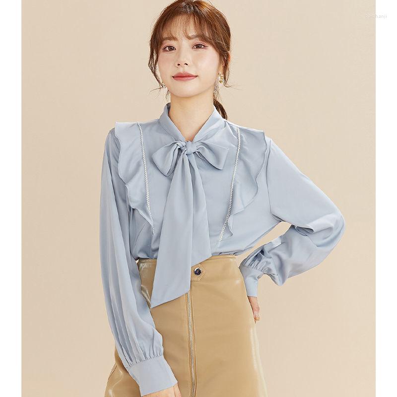 Women' Blouses Long Sleeve Bow Tie Shirt Spring And Autumn Fashion Women Clothing Loose Chiffon Women' Blouse Tops Blusas Mujer P03, Blue
Women' Blouses Long Sleeve Bow Tie Shirt Spring And Autumn Fashion Women Clothing Loose Chiffon Women' Blouse Tops Blusas Mujer P03, Blue