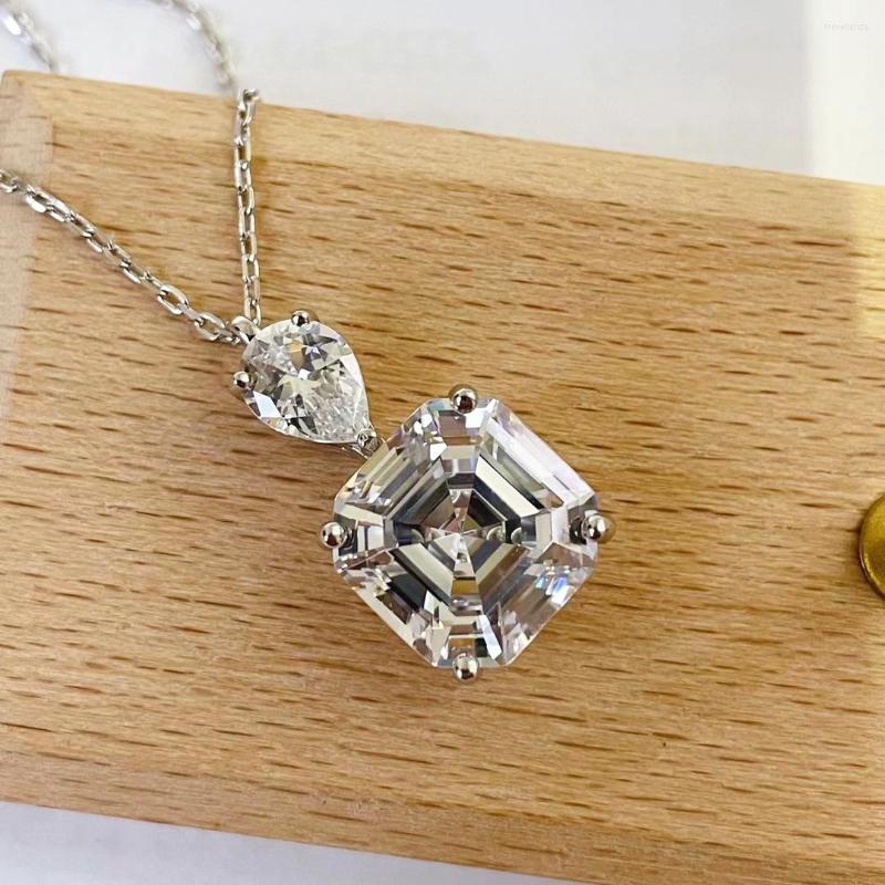 Chains Gem's Ballet 925 Sterling Silver High Carbon Diamond Sparkling Asscher Cut 12 12mm Pendants For Women Necklace Fine Jewelry
Chains Gem's Ballet 925 Sterling Silver High Carbon Diamond Sparkling Asscher Cut 12 12mm Pendants For Women Necklace Fine Jewelry