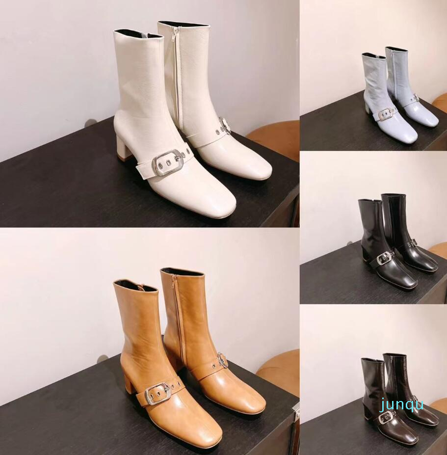 Autumn and Winter New Fashion Boots Cowhide Strap Buckle Short Boots Luxury Custom Soft Sheepskin Lining Heels 5cm, Color1
Autumn and Winter New Fashion Boots Cowhide Strap Buckle Short Boots Luxury Custom Soft Sheepskin Lining Heels 5cm, Color1