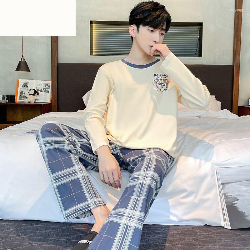 Men's Sleepwear L-5XL Pajamas Men's Spring Autumn Cotton Casual Long Sleeve Pants Pijamas Two Piece Korean Loose Home Clothing Suit, Nightie 02
Men's Sleepwear L-5XL Pajamas Men's Spring Autumn Cotton Casual Long Sleeve Pants Pijamas Two Piece Korean Loose Home Clothing Suit, Nightie 02