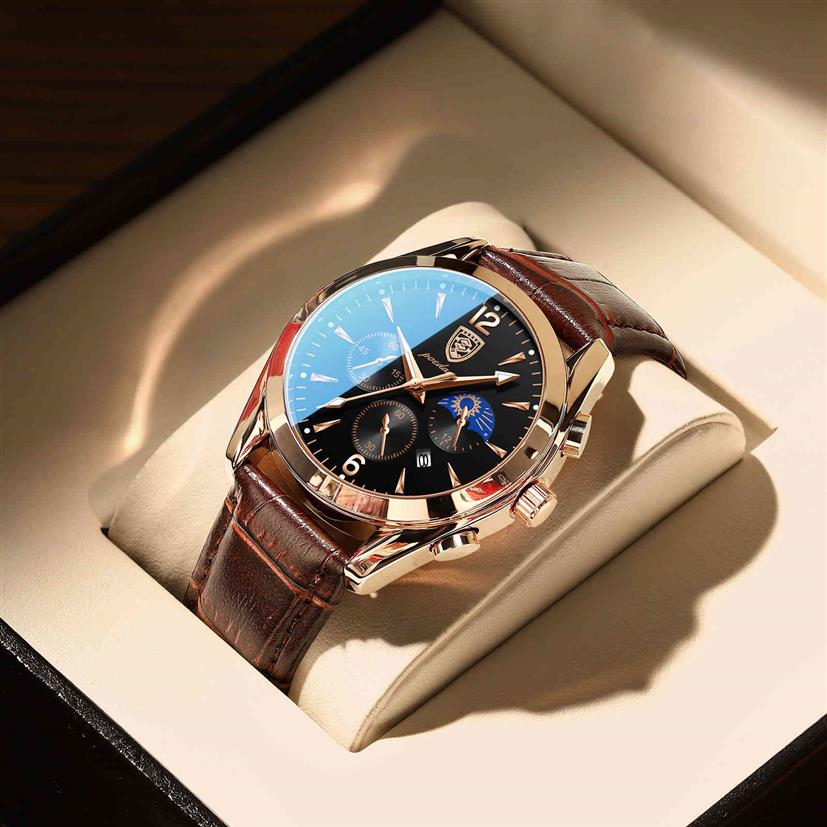 POEDAGAR 2021 Fashion Men's Watch Leather Top Brand Luxury Waterproof Sports Mens Wristwatch Quartz Relogio Masculino Casual 257m, 820 l sl bk
POEDAGAR 2021 Fashion Men's Watch Leather Top Brand Luxury Waterproof Sports Mens Wristwatch Quartz Relogio Masculino Casual 257m, 820 l sl bk