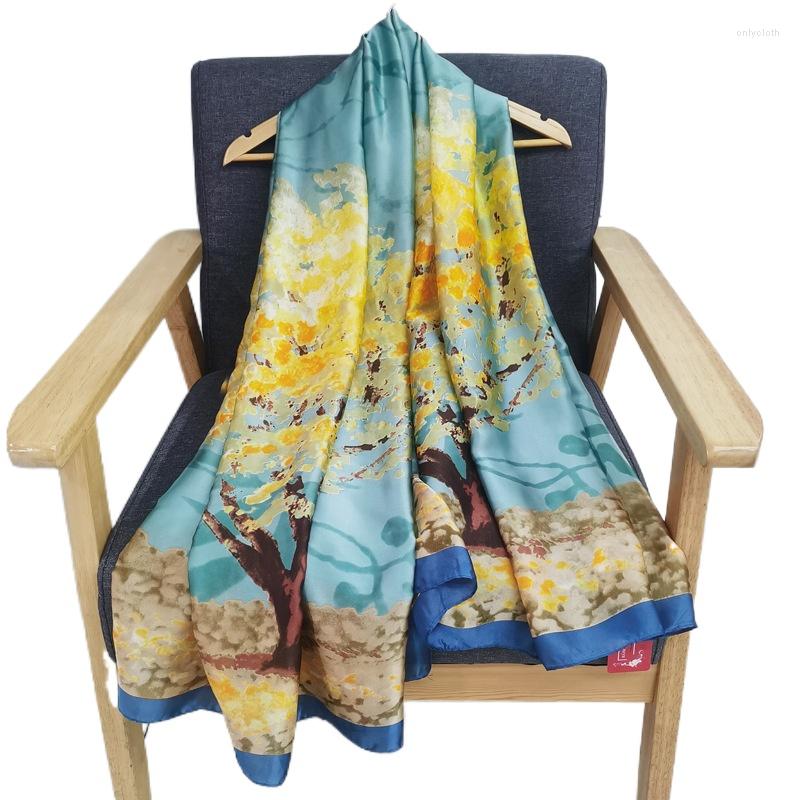 Scarves Women Spring Silk Scarf Designer Tree Print Shawl Ladies Autumn Soft Wrap Foulard Femme Long Hijab 180 90cm
Scarves Women Spring Silk Scarf Designer Tree Print Shawl Ladies Autumn Soft Wrap Foulard Femme Long Hijab 180 90cm