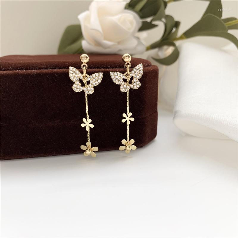 Backs Earrings Korean-Style Simple Gold Tone Small Butterfly Flower No Hole Clip Long Tassel On For Women 2022
Backs Earrings Korean-Style Simple Gold Tone Small Butterfly Flower No Hole Clip Long Tassel On For Women 2022