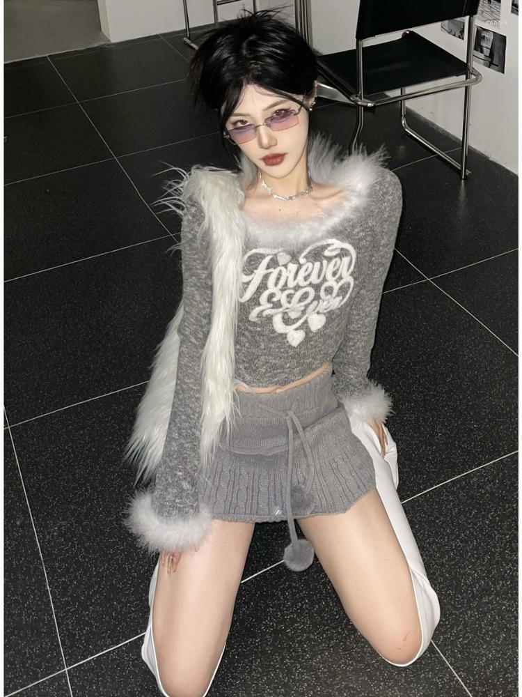 Women' Sweaters Girl Y2k Crop Top Fashion Tassel O-neck Long Sleeve Slim Graphic Pullovers Women Korean Harajuku Elegant Pull Femme, Gray
Women' Sweaters Girl Y2k Crop Top Fashion Tassel O-neck Long Sleeve Slim Graphic Pullovers Women Korean Harajuku Elegant Pull Femme, Gray