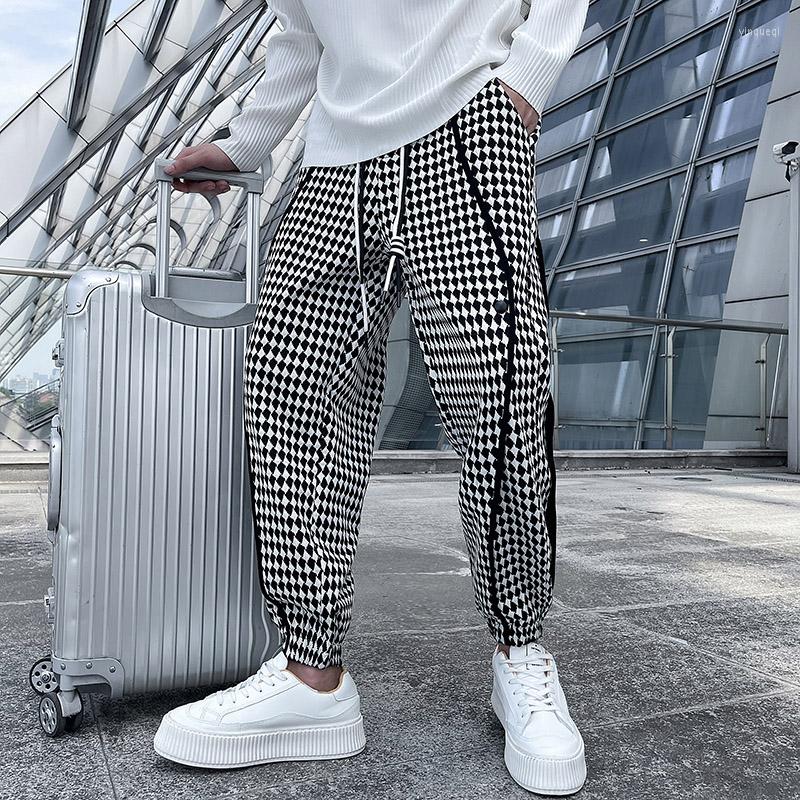 Men's Pants Bannaji Fashion Drawstring Hip Hop Drop Crotch Men Joggers Sweatpants Plaid Harem Loose Baggy Ankle Length Trousers, Black
Men's Pants Bannaji Fashion Drawstring Hip Hop Drop Crotch Men Joggers Sweatpants Plaid Harem Loose Baggy Ankle Length Trousers, Black