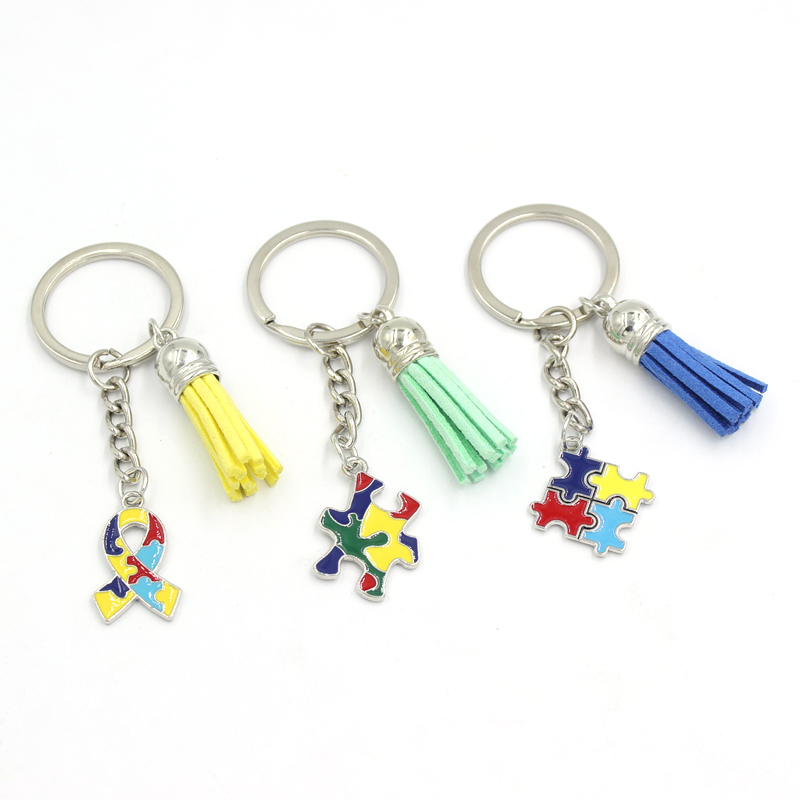 Wholesale Autism Keychain Puzzle Piece Ribbon Awareness Keyrings Tassel Key Chain Key Holder Accessories Jewelry
Wholesale Autism Keychain Puzzle Piece Ribbon Awareness Keyrings Tassel Key Chain Key Holder Accessories Jewelry