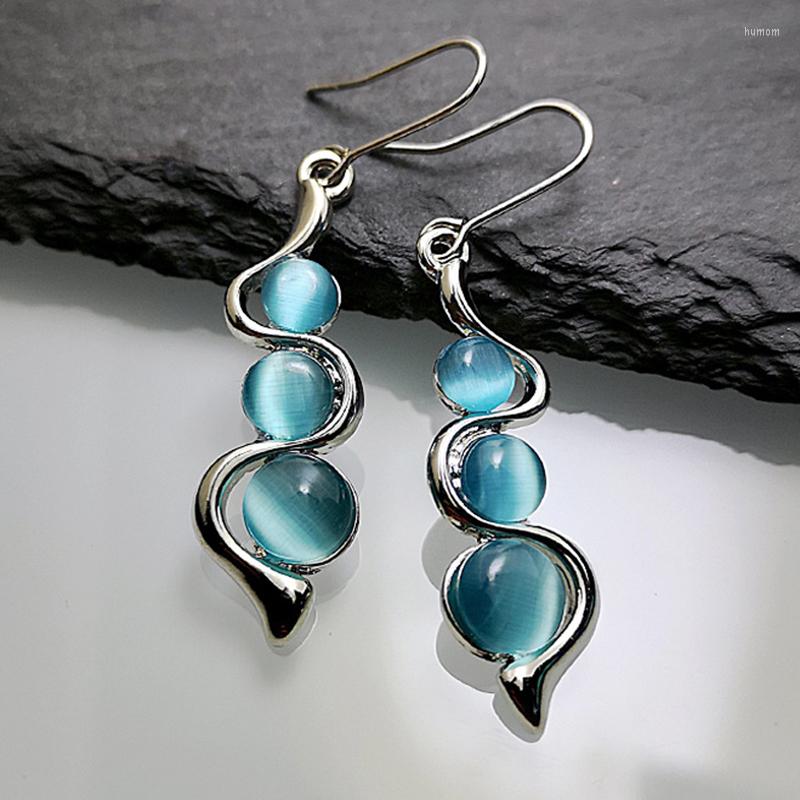 Dangle Earrings Fashion Beaded Resin Stone Blue Moonstone Long Jewelry Charm Silver Color Twist Hook Earring For Women O5D408
Dangle Earrings Fashion Beaded Resin Stone Blue Moonstone Long Jewelry Charm Silver Color Twist Hook Earring For Women O5D408