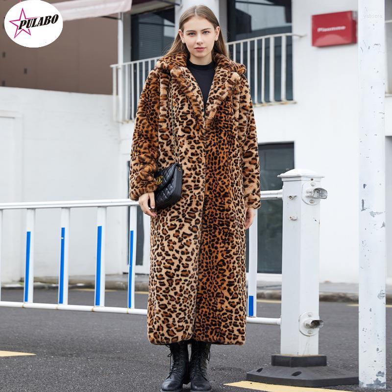 Women's Fur PULABO Collar Furry Leopard Print Imitation Mink Coat Autumn Winter Clothing Women Trench Overcoat Thickened Faux
Women's Fur PULABO Collar Furry Leopard Print Imitation Mink Coat Autumn Winter Clothing Women Trench Overcoat Thickened Faux