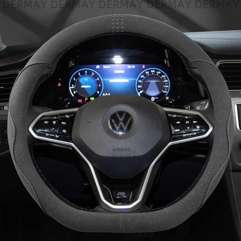 Steering Wheel Covers DERMAY Car Steering Wheel Cover Leather Suede for VW Golf 8 MK8 VIII Golf R Gti 2019 2020 2021 2022 Auto Accesorios T221108
Steering Wheel Covers DERMAY Car Steering Wheel Cover Leather Suede for VW Golf 8 MK8 VIII Golf R Gti 2019 2020 2021 2022 Auto Accesorios T221108