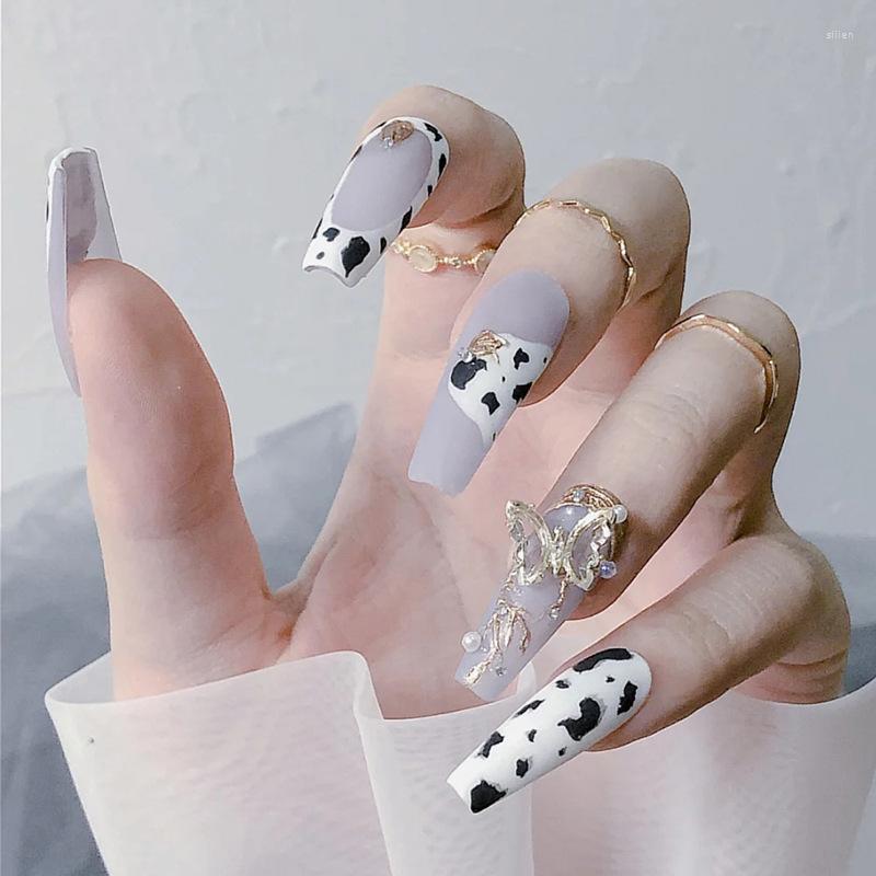 False Nails Black White Mix And Match Cow Print Gold Butterfly Edge Fake Medium Coffin Nail UV Design Gel Spots
False Nails Black White Mix And Match Cow Print Gold Butterfly Edge Fake Medium Coffin Nail UV Design Gel Spots