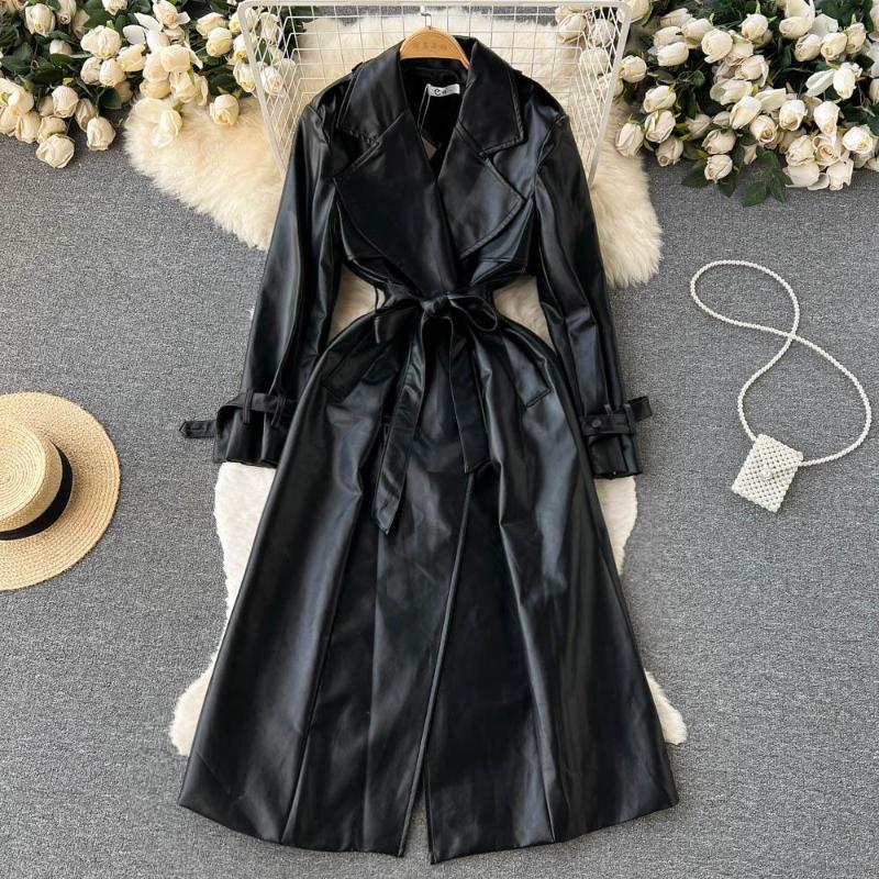 Women's Trench Coats Coat For Women 2022 Winter Senior Sense Large Lapel Loose Long Sleeve Black Pu Leather Dress Female Fashion Windbreaker
Women's Trench Coats Coat For Women 2022 Winter Senior Sense Large Lapel Loose Long Sleeve Black Pu Leather Dress Female Fashion Windbreaker
