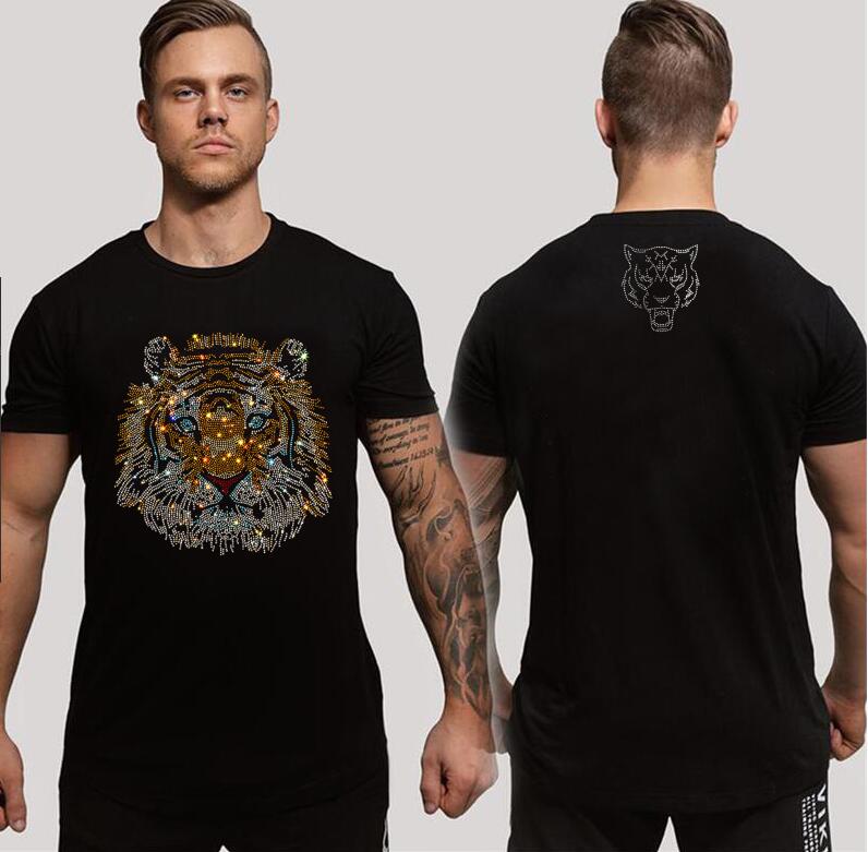Designer Brand Men Rhinestone T shirt Casual Clothing Slim Fit Fashion New, As shown
Designer Brand Men Rhinestone T shirt Casual Clothing Slim Fit Fashion New, As shown