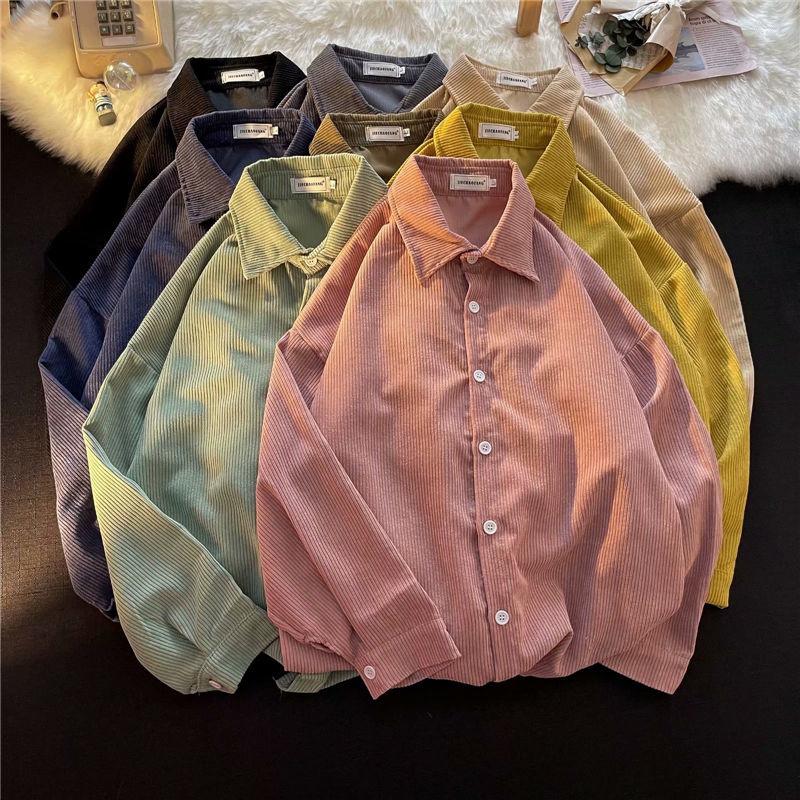 Men's Casual Shirts Mens Shirt Corduroy Long Sleeve Solid Color Loose Spring And Autumn Handsome Lovers Tidal Current Streetwear The Listing, Black
Men's Casual Shirts Mens Shirt Corduroy Long Sleeve Solid Color Loose Spring And Autumn Handsome Lovers Tidal Current Streetwear The Listing, Black