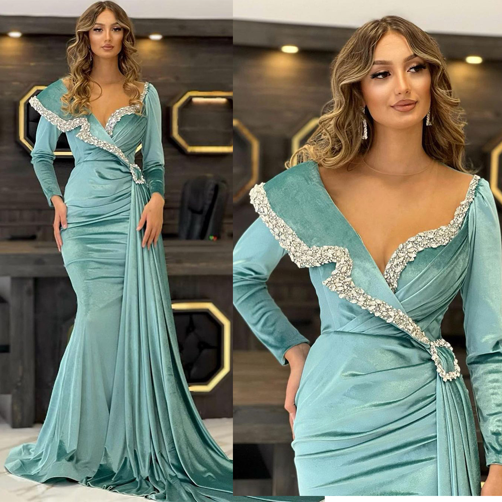 Graeful Sheer Neck Jewel Prom Dresses Crystals Pleats Party Dresses Floor Length Custom Made Evening Dress, Blue
Graeful Sheer Neck Jewel Prom Dresses Crystals Pleats Party Dresses Floor Length Custom Made Evening Dress, Blue