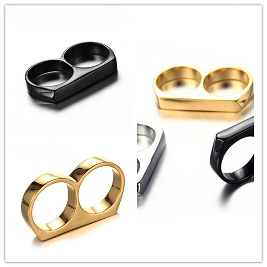 Golden Silver Black No 10 Stainless Steel knuckle duster Double Finger Singular Dr Jewelry Simple Titanium Steel Ring Refers To The T265C
Golden Silver Black No 10 Stainless Steel knuckle duster Double Finger Singular Dr Jewelry Simple Titanium Steel Ring Refers To The T265C
