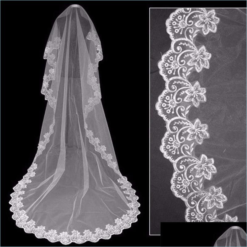 Bridal Veils Lace Edge Bridal Veil Women Wedding With Comb Cathedral 1 Layer Patry Accessories Drop Delivery Party Events Dhmlb, Champagne
Bridal Veils Lace Edge Bridal Veil Women Wedding With Comb Cathedral 1 Layer Patry Accessories Drop Delivery Party Events Dhmlb, Champagne