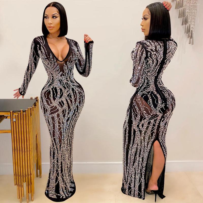 Casual Dresses Nightclub Sexy Diamond See-through Mesh Shiny Black Long For Women Street Club Sleeve Slit Evening Party Dress, X5002-black
Casual Dresses Nightclub Sexy Diamond See-through Mesh Shiny Black Long For Women Street Club Sleeve Slit Evening Party Dress, X5002-black