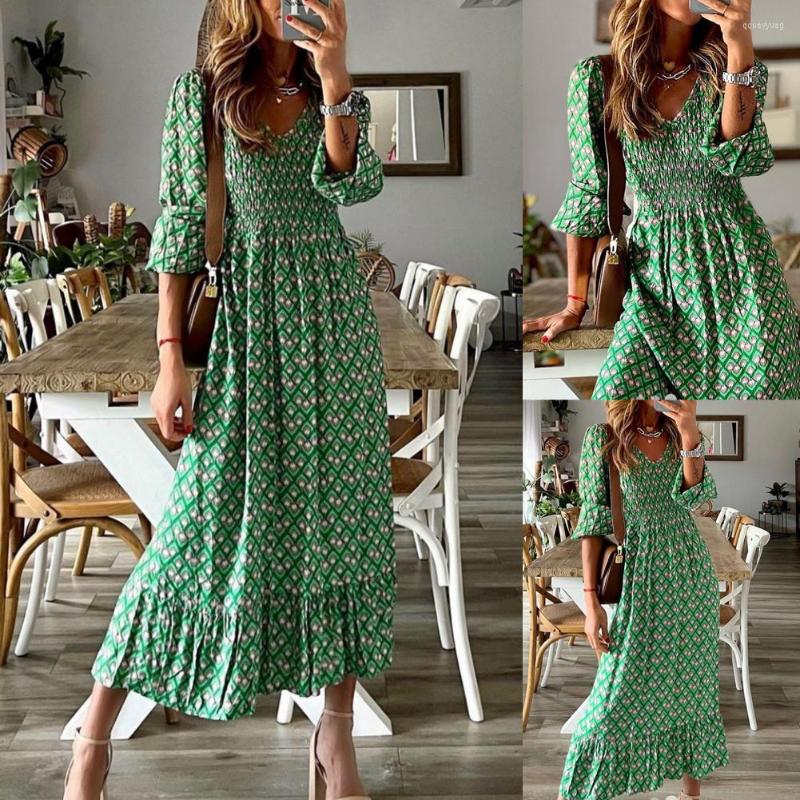 Party Dresses Summer Fashion Pattern Print Beach Dress Women Ruffles Half Sleeve Elegant Vintage Midi Vestido For, Green1
Party Dresses Summer Fashion Pattern Print Beach Dress Women Ruffles Half Sleeve Elegant Vintage Midi Vestido For, Green1
