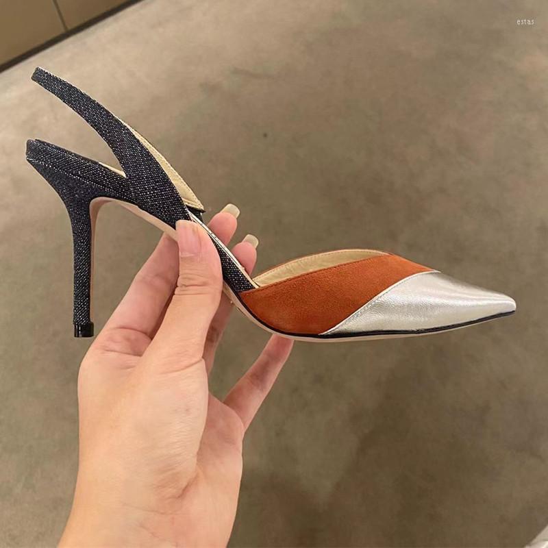 Sandals Summer PU Fabric Stitching Pointed Stiletto Sexy Single Shoes Banquet Dress All-match Large Size Custom Women's, Multi
Sandals Summer PU Fabric Stitching Pointed Stiletto Sexy Single Shoes Banquet Dress All-match Large Size Custom Women's, Multi